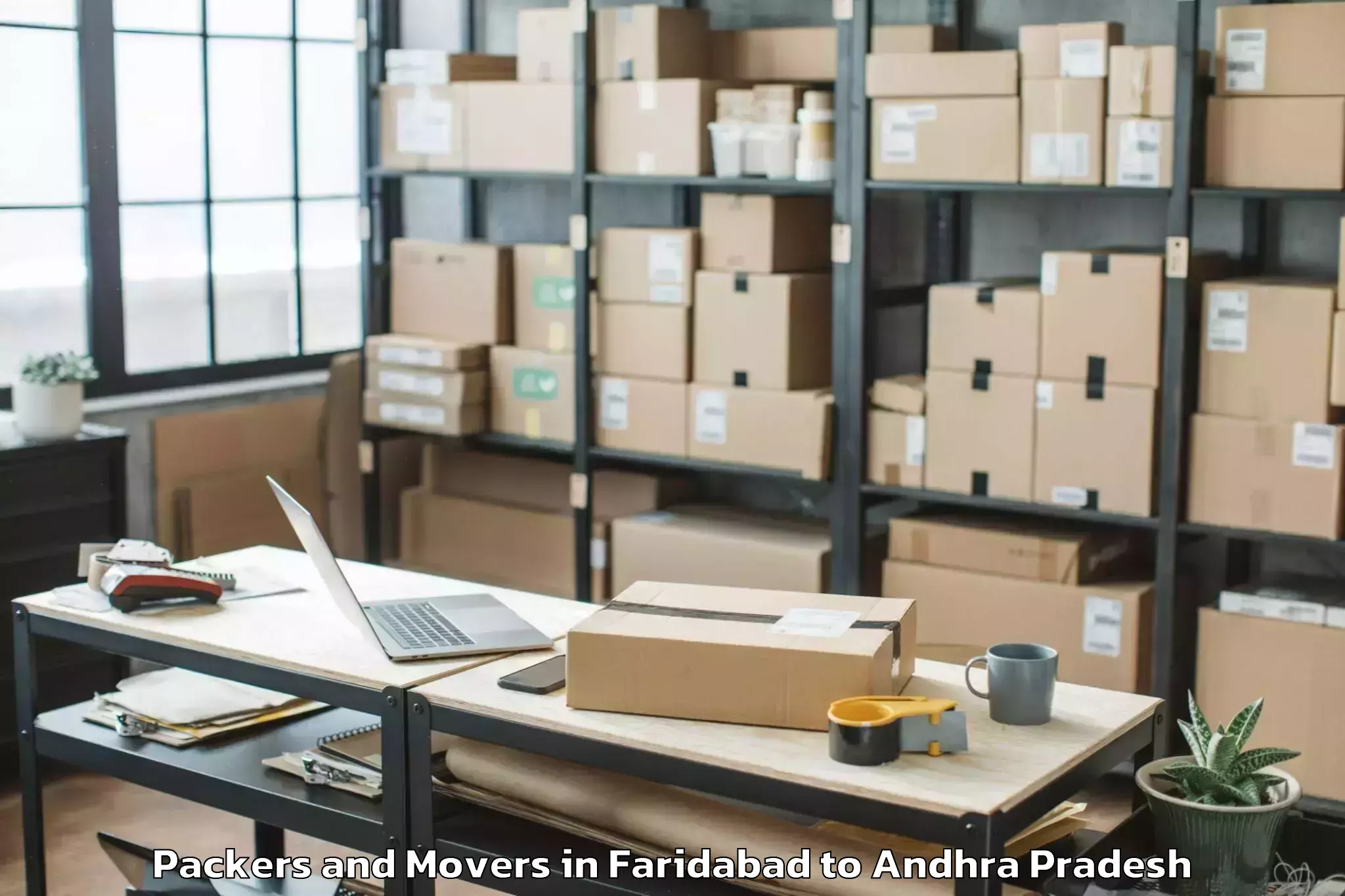 Book Faridabad to Gangaraju Madugula Packers And Movers